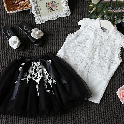 Summer Chiffon T-Shirt & Skirt Sets for Baby Girls