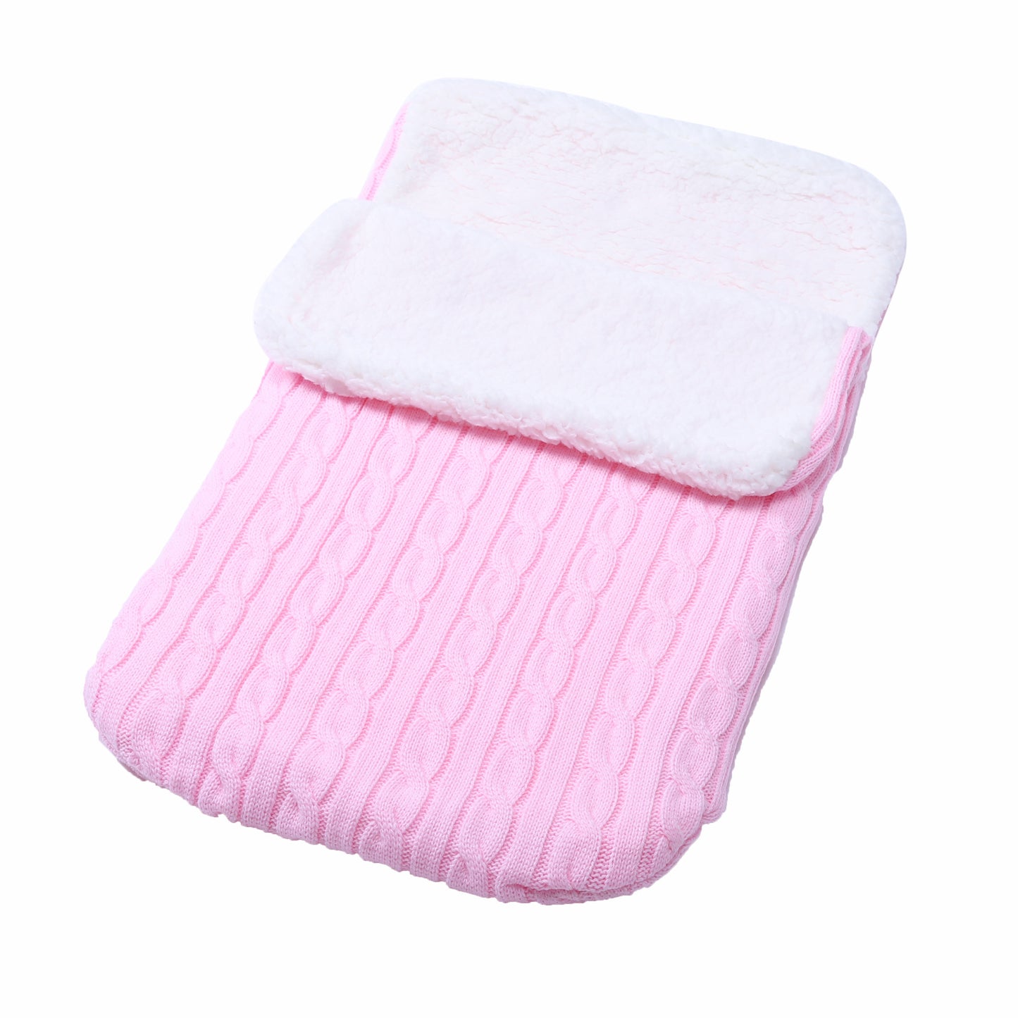 Baby Fleece-lined Sleeping Thickened Knitting Warm Sleeping Wool Stroller Sleeping Bag